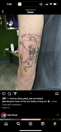 Explore back arm tattoo ideas, creative tattoo ideas in Bloomington, available at Crystal Moon Body Arts