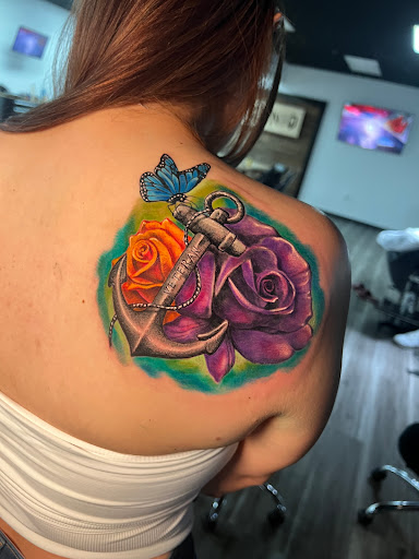 Explore warhammer 40k tattoo ideas, creative tattoo ideas in Fontana, available at Iconiq Tattoo Studio