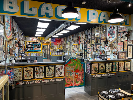 Explore hawk tattoo ideas, creative tattoo ideas in Orange, available at Black Palm Tattoo