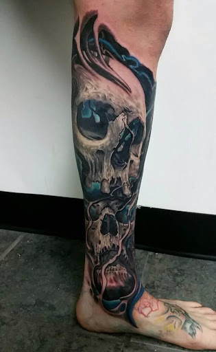 Explore chicano sleeve tattoo ideas, creative tattoo ideas in Fort Wayne, available at Grade A Tattoos and Body Piercing