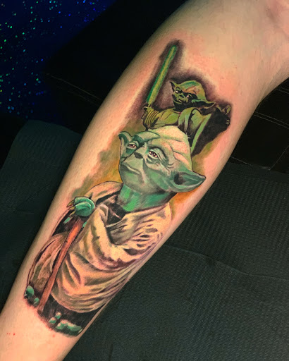 Explore letter tattoo cover up ideas, creative tattoo ideas in Roanoke, available at Saint Cecilias Art Studio