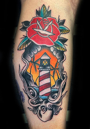 Explore blue collar tattoo ideas, creative tattoo ideas in Las Vegas, available at Club Tattoo