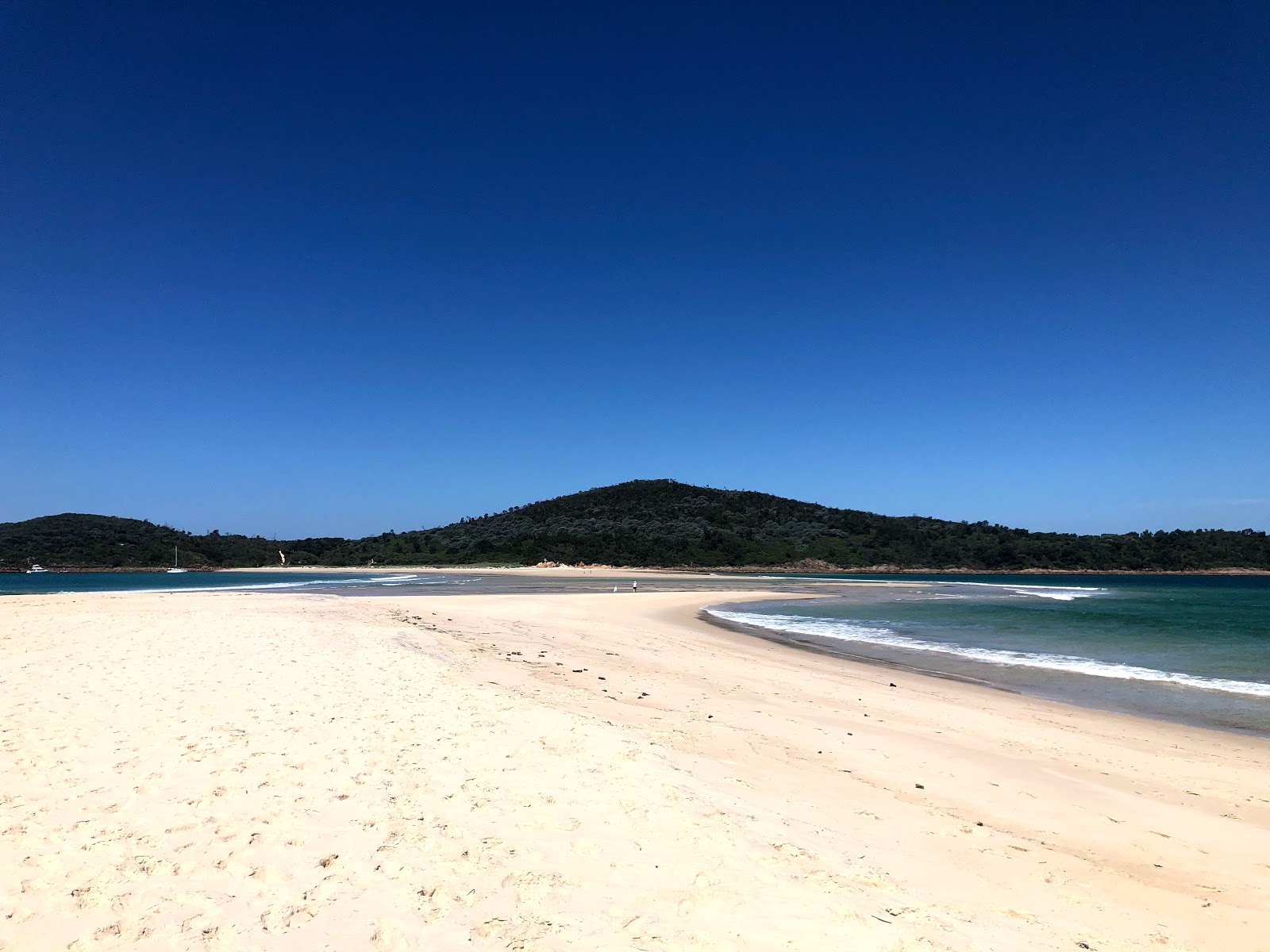 Photo of Fingal Beach with bright fine sand surface