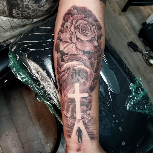 Explore ankle chain tattoo ideas, creative tattoo ideas in Los Banos, available at Nasty Tattoos and Piercings