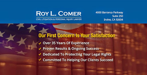 Roy L. Comer, Civil Litigation and Injury Lawyer, 98 Discovery, Irvine, CA 92618, Attorney