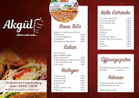 Menu / carte de Döner Akgül à Limburg