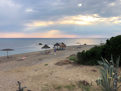 Foto von Limniona Beach mit lange, gerade küste