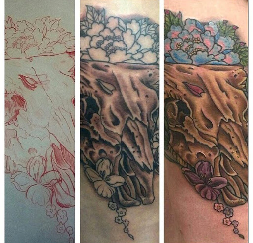 Explore back of head tattoo ideas, creative tattoo ideas in San Diego, available at Sideshow Tattoo and Piercing