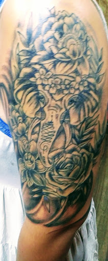 Explore state of georgia tattoo ideas, creative tattoo ideas in Muncie, available at Obscura Tattoo shop and Oddity Collective