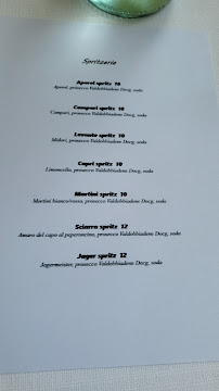 Restaurant italien Trattoria Sciarra à Rome (le menu)