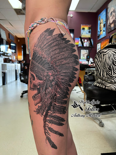 Explore tattoo wolf ideas, creative tattoo ideas in San Diego, available at Wylde Sydes Tattoo & Body Piercing