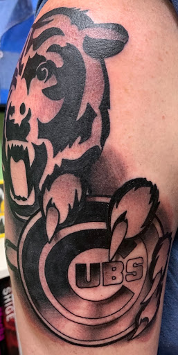 Explore horror half sleeve tattoo ideas, creative tattoo ideas in Batavia, available at A Thin Line Tattoo