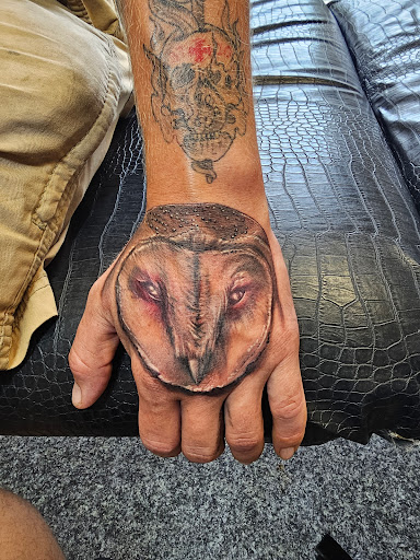 Explore dragon head tattoo ideas, creative tattoo ideas in Saint Paul, available at Iron Rhino Tattoo