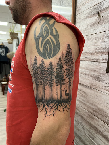 Explore angel tattoo sleeve ideas, creative tattoo ideas in Birchwood, available at Old Soul Tattoo Studio, Llc