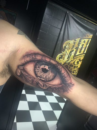 Explore illuminati tattoo ideas, creative tattoo ideas in Dalton, available at Rail Side Tattoo Co. (no piercings)