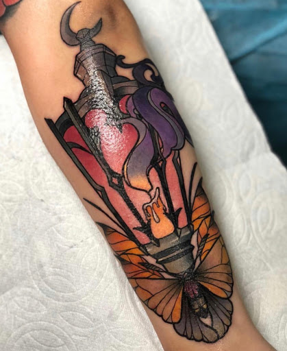 Explore black ink tattoo ideas, creative tattoo ideas in Fremont, available at Inkies Tattoo Studio