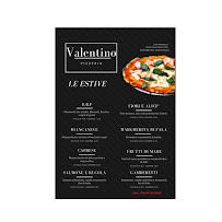 Menu du Pizzeria Valentino à Gavignano