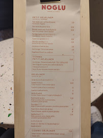 Noglu à Paris menu