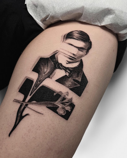 Explore heart transplant tattoo ideas, creative tattoo ideas in Culver City, available at Art Collector Tattoo