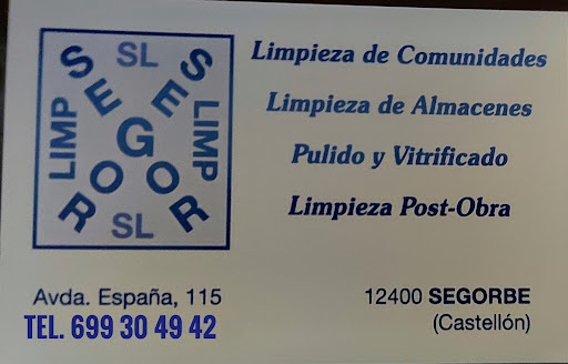 Segorlimp S.L en Segorbe, Castellón de la Plana
