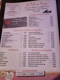 Restaurant La Table du Berger à Les Avanchers-Valmorel (la carte)
