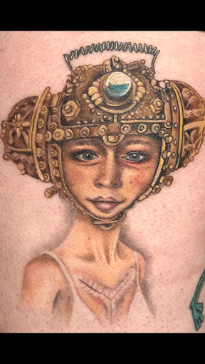 Explore lower half sleeve tattoo ideas for females, creative tattoo ideas in New Philadelphia, available at My Museum Tattoo Studio