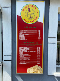 Carte du Au roi de la frite snack Kaya à Audun-le-Tiche