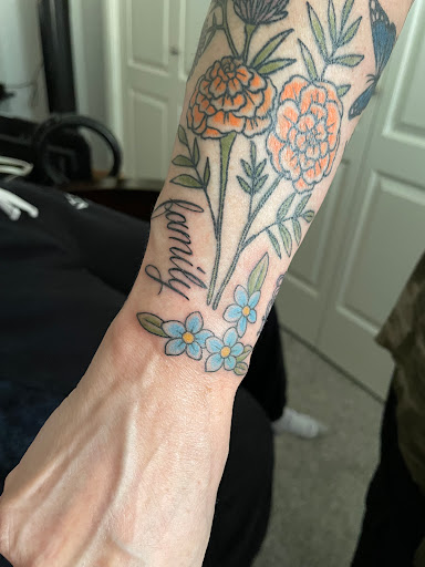 Explore blue tattoo ideas, creative tattoo ideas in Bakersfield, available at Treat Me Nice Tattoo