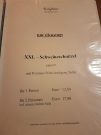 Restaurant allemand Essighaus à Heidelberg (le menu)