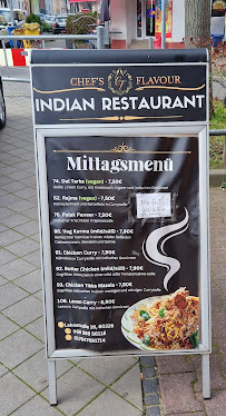 Carte du Chefs Flavour Indisches Restaurant à Frankfurt