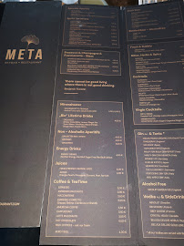 Menu / carte de META Skybar∙Restaurant à Bolzano