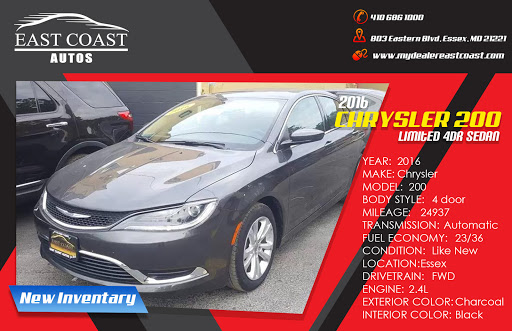 Used Car Dealer «East Coast Automotive Inc», reviews and photos, 803 Eastern Blvd, Essex, MD 21221, USA