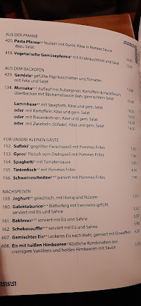 Carte du Restaurant Akropolis à Ebersberg