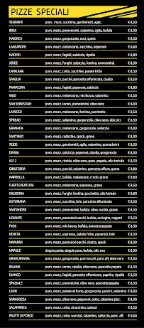 Menu du Cherenguito Pizza Export à Ceregnano