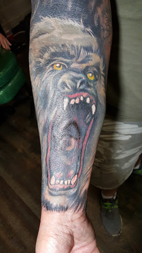 Explore biker tattoo ideas, creative tattoo ideas in Hermitage, available at Lone Wolf Tattoo Nashville