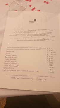 Menu du Asuddiest à Bari