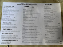 Menu / carte de CASA BENELLI à Castillon-du-Gard