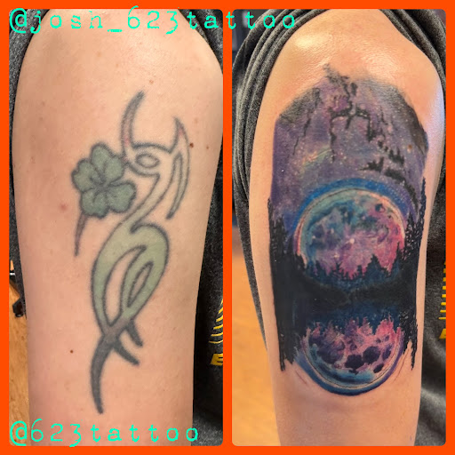 Explore yellow rose tattoo ideas, creative tattoo ideas in Watertown, available at 623 Tattoo