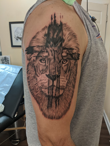 Explore jake the dog tattoo ideas, creative tattoo ideas in Richmond, available at Loose Screw Tattoo