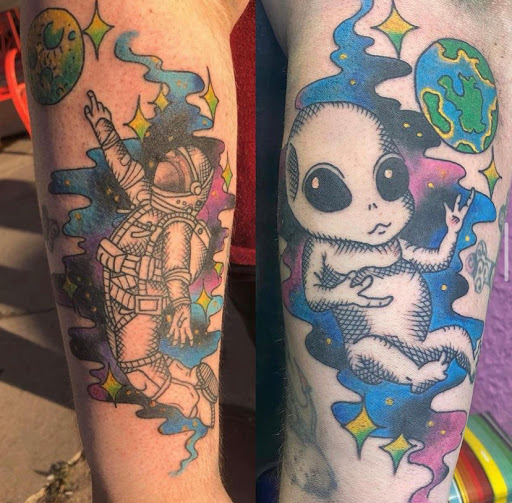 Explore firefighter tattoo sleeve ideas, creative tattoo ideas in San Angelo, available at Good Vibes Only Tattoo Studio