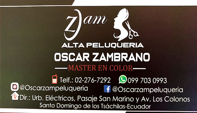 Opiniones de Óscar Zam Alta Peluquería - Óscar Zambrano en Santo Domingo de los Colorados - Barbería