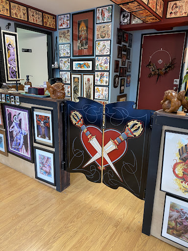 Explore street sign tattoo ideas, creative tattoo ideas in Monterey, available at Wholehearted Tattoo