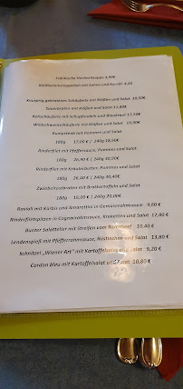 Menu / carte de Gasthaus zur Sonne à Neustadt an der Aisch