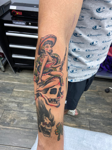 Explore world travel tattoo ideas, creative tattoo ideas in El Paso, available at American Tattoo Society of Ft Bliss
