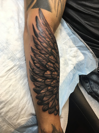 Explore great shoulder tattoo ideas, creative tattoo ideas in Coldwater, available at Relevant Tattoo and Piercing