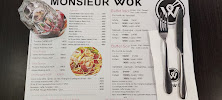 Restaurant asiatique Monsieur Wok à Coquelles (le menu)