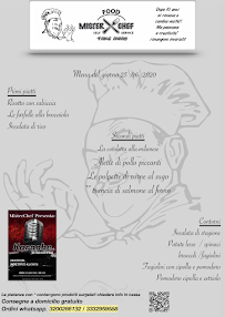 Restaurant italien Mister Chef - self service-catering-buffet à Tortolì (le menu)