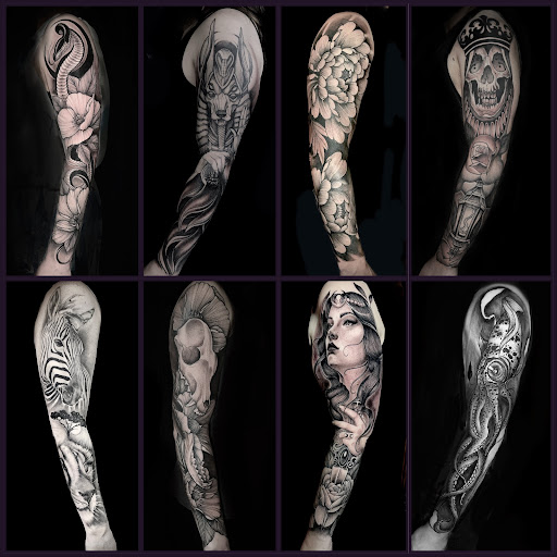 Explore japanese leg tattoo ideas, creative tattoo ideas in Barre, available at Rock City Tattoo