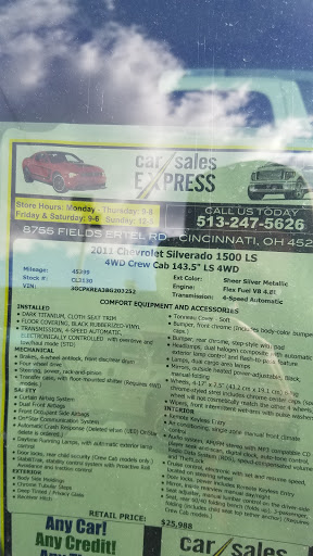 Car Dealer «Car Sales Express», reviews and photos, 8755 Fields Ertel Rd, Cincinnati, OH 45249, USA