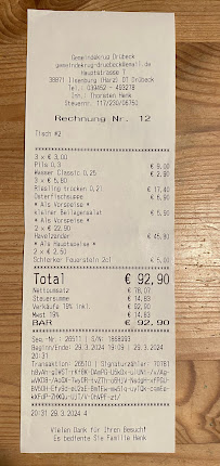 Carte du Gemeindekrug Drübeck à Ilsenburg